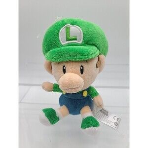 Super Mario  Baby Luigi Soft Stuffed Toy Plush Doll  SK Japan epoch  - NWOT